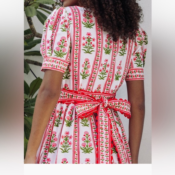 NWT Pink City Lights Floral Square Neck Maxi Dress - Pink-Size Small - Picture 3 of 7